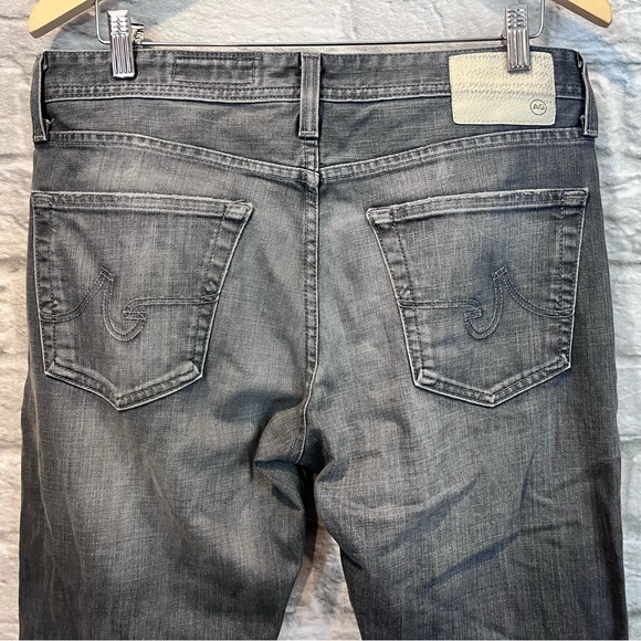 Ag Adriano Goldschmied Men’s 33” Grey Wash The Graduate Tailored Leg Jeans - Picture 4 of 11